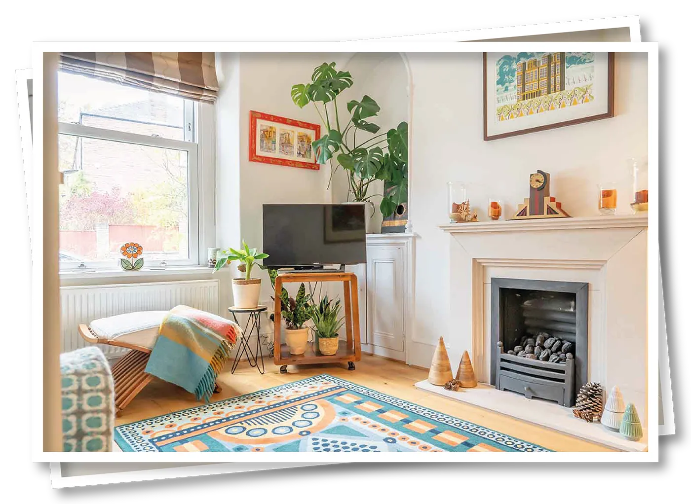 Front room at North View B&B, Penrith, featuring quirky furnishings and a warm, homely atmosphere